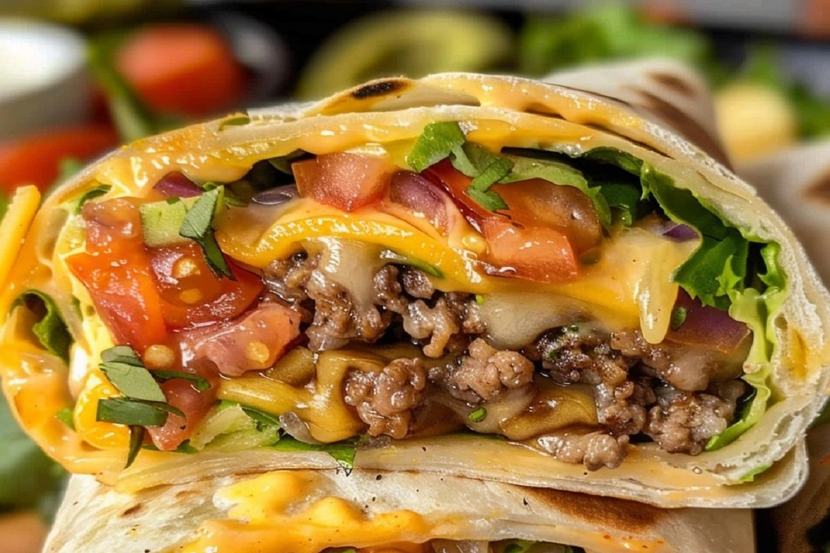 Grilled Cheeseburger Wraps