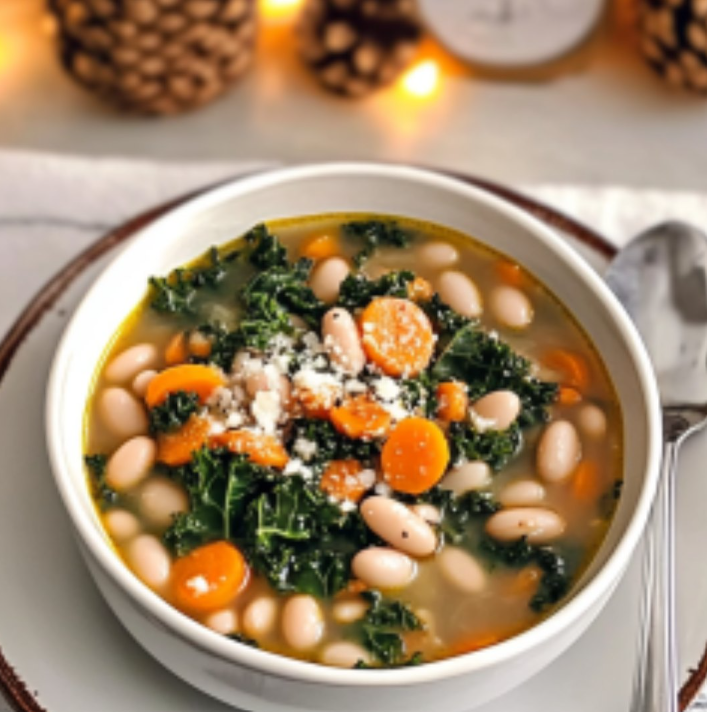 White Bean and Kale Soup with Carrots